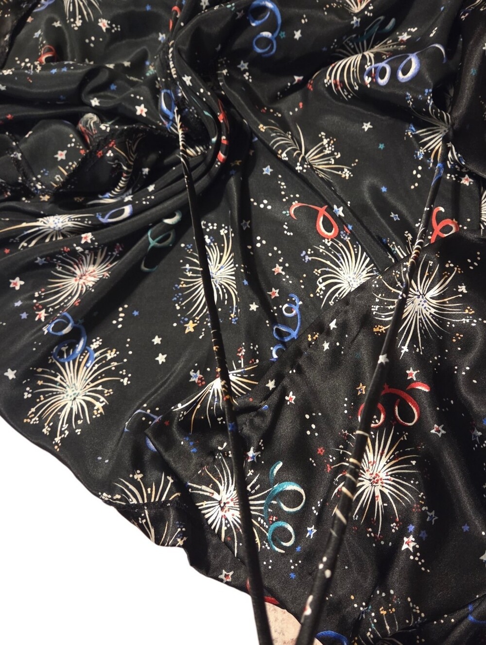 Vtg Inner Most Satin Fireworks Robe - Picture 3 of 6